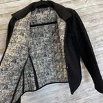 Briggs New York Womens 8P Jacket Black Quilted Coat Snap Up Paisley Lined Photo 2