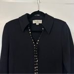 St. John Collection Lace Up Long Sleeve Knit Dress Womens 6 Black Cocktail Photo 1
