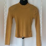 We The Free NWT Free People  100% Cotton Open Back Long Sleeve Top Orange-Yellow Photo 2