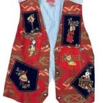 Cambridge Vintage 90s Aztec Southwestern Western Cottage Christmas Vest Medium Photo 0