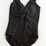 MiracleSuit  Women's Swimsuit Size 16‎ Black Rock Solid Twister One Piece Photo 0