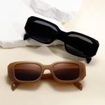 Y2k Sunglasses Women and Men Square Trendy Show shades Retro fashion vogue UV Protection sunglasses Photo 0