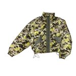 Nike * Womens Green Floral Camo Jacket Lg Full Zip Athletic Athleisure CZ8184-325 Photo 3