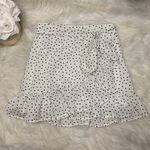 SheIn White & Black Polka Dot Mini Skirt Photo 1