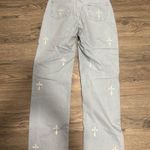 Pretty Little Thing Mom Jeans w/ Cross Embroidery Print 6 NWT Photo 4