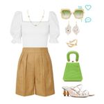 STAUD ππ Kenny Bag Pistachio Crocodile Embossed Photo 11