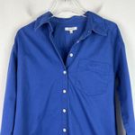 Madewell NWT  Mini Shirtdress in Regenerative Chino Long Sleeve Blue Size Small S Photo 2