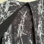 Balenciaga  Black Marble Print Rayon Trompe Loeil Short Sleeve Dress Size 4/36 Photo 6