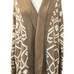 Old Navy Tan Aztec Geometric Knit Cardigan Boho‎ Western Cozy Duster Sweater Photo 0