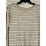 Old Navy Y2K Women’s 3/4 Sleeve Sweater, Beige And White Striped, Medium Photo 1