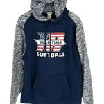 Badger Sport‎ Womens Maritime Softball Heather Hoodies Blue Gray Medium Photo 0