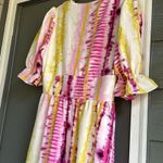 SheIn Tie Dye Plung Neck Puff Sleeve Maxi Dress Photo 13