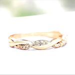 Boutique *NEW 14k‎ Gold Plated Sterling Simulated Diamond Eternity Band Ring, Size 7.5 Photo 1