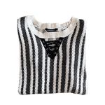 Rock & Republic  | Black & Cream Striped Sweater Photo 3