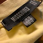 Missguided  bodysuit butter yellow blue tie dye cheeky‎ thong long sleeve Photo 2