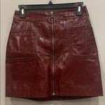 Wild Fable Stylish Burgundy faux Leather Skirt  xs Photo 0