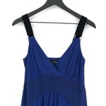 Proenza Schouler Cami Long Floral Block Print Crepe De Chine Silk Dress Blue 2 Photo 1