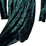 AQUA Velvet Faux Wrap Mini Dress Green Size S NWT Photo 3