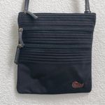 Dooney & Bourke  North South Triple Zip Black Nylon Embroidered Duck Crossbody Photo 5