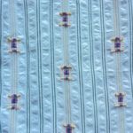 Loft Striped Embroidered Puff Sleeves Blouse Size L Photo 7