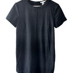 H&M Black Suede-Style Mini Dress Size 6 Retro 60s trendy flirty sexy polished Photo 0