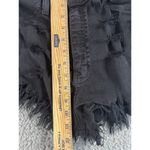 Aphrodite Womens Black Denim Shorts Medium Distressed Fringe Raw Hem High Rise Boho‎ Party Photo 4