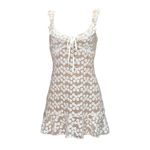 Majorelle  Sunbeams Floral Embroidered Mini Dress, White, Small Photo 11