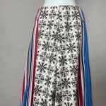 ZARA Wide Leg High Waist Palazzo Scarf Print Flowing Trousers Moroccan Tile Smll Photo 6