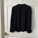 J.Crew Tie-Neck Black Top Size 22 Photo 1