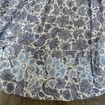 TAJ by Sabrina Crippa 100% Silk Floral Embroidered Boho Dress Blue White Small Photo 1