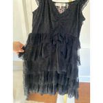 Love Shack Fancy  Federica Mini Dress Romantic Glam Coquette Quiet Luxury Blac Lace Photo 3