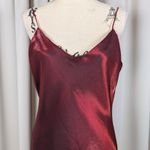 American Vintage Vintage Y2K Burgundy Satin Slip Dress Rhinestone Back Photo 5