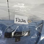 Calessa Women’s Size S Tunic Top Shirt Embroidered Button Down Blue Long Sleeve Photo 11