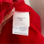 Bronx and Banco Antonia Red Sleeveless Lace Trim Mini Flared Dress Size US 6 Photo 10