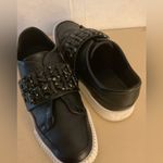 Karl Lagerfeld women black leather platform Jules sneakers Size 8 Photo 9