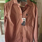 Cinch  women’s Orange and Teal Geometric Shirt Photo 0