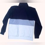 Brandy Melville NWT  Gray & Blue Quarter Zip Sweater Cotton Blend Woman's Medium Photo 3