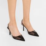 Prada  Women’s Mesh Slingback Pump Heels Black Nero Size 6 Photo 3