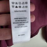 Sincerely Jules Burgundy Satin Button Up Blouse Large Photo 4