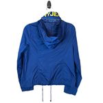 DKNY Y2K Blue Windbreaker Long Sleeve Zip Up Hooded Crop Rain Jacket Size Small Photo 1