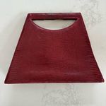 Siso made In Italy Handbag Purse Red snakeskin Leather VINTAGE great condition Photo 0