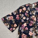 Kaileigh Sheer Floral Kimono Womens XXL Navy Blue Flowy Open Photo 2