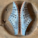 Spring Step Fusilade blue leather cutout mules slip-on shoes women's 38 / 7.5–8 Photo 6