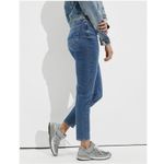 American Eagle  Stretch Mom Jeans Classic Blue High Rise Tapered Ankle Length 0 Photo 1