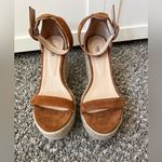 L'Agence L’agence Elysee Women’s Brown NWOT Platform Suede Wedge Espadrilles Size 8.5 Photo 3