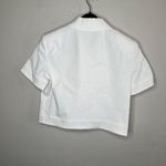 Theory Womens White Short Sleeve Seer Suit Crop Jacket 2 Photo 7