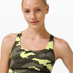 Lululemon Energy Bra • Camo / Crispin Green • Size 4 • No Pads Photo 0