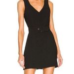 Amanda Uprichard Gail Black Belted Mini Dress Photo 0