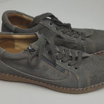 BIZA AZTEC 2 GRAY SUEDE LEATHER EMBOSSED FLORAL BOHO SNEAKERS WOMENS 41 Size 10 Photo 0