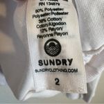 Sundry  White Ruffled Pullover Sweatshirt Womens S Casual Fall Cozy Coquette Photo 3